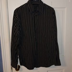 Axist Black Striped Button Down